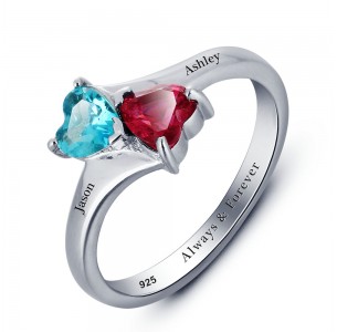 Sterling Silver Personalized Birthstone Ring JEWJORI101789